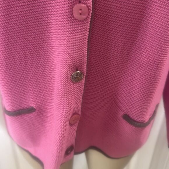 RABE KNIT CARDIGAN PINK AND BROWN. - Picture 8 of 12